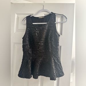 Black peplum women’s shirt